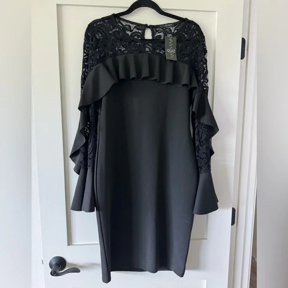 Quiz Clothing | Dresses | Quiz Black Lace Frill Dress Size 2 New | Poshmark Quiz Clothing | Dresses | Quiz Black Lace Frill Dress Size 2 New | Poshmark